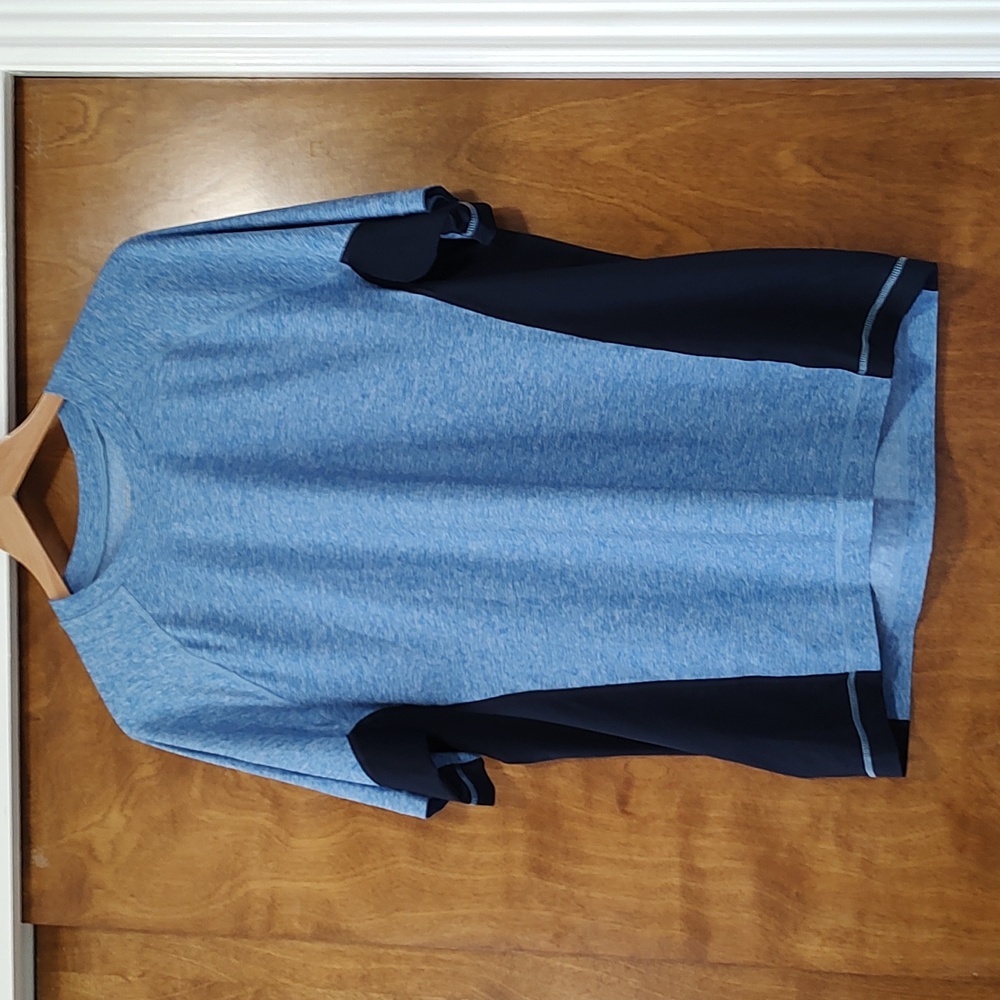 Land's end men's blue swim shirt